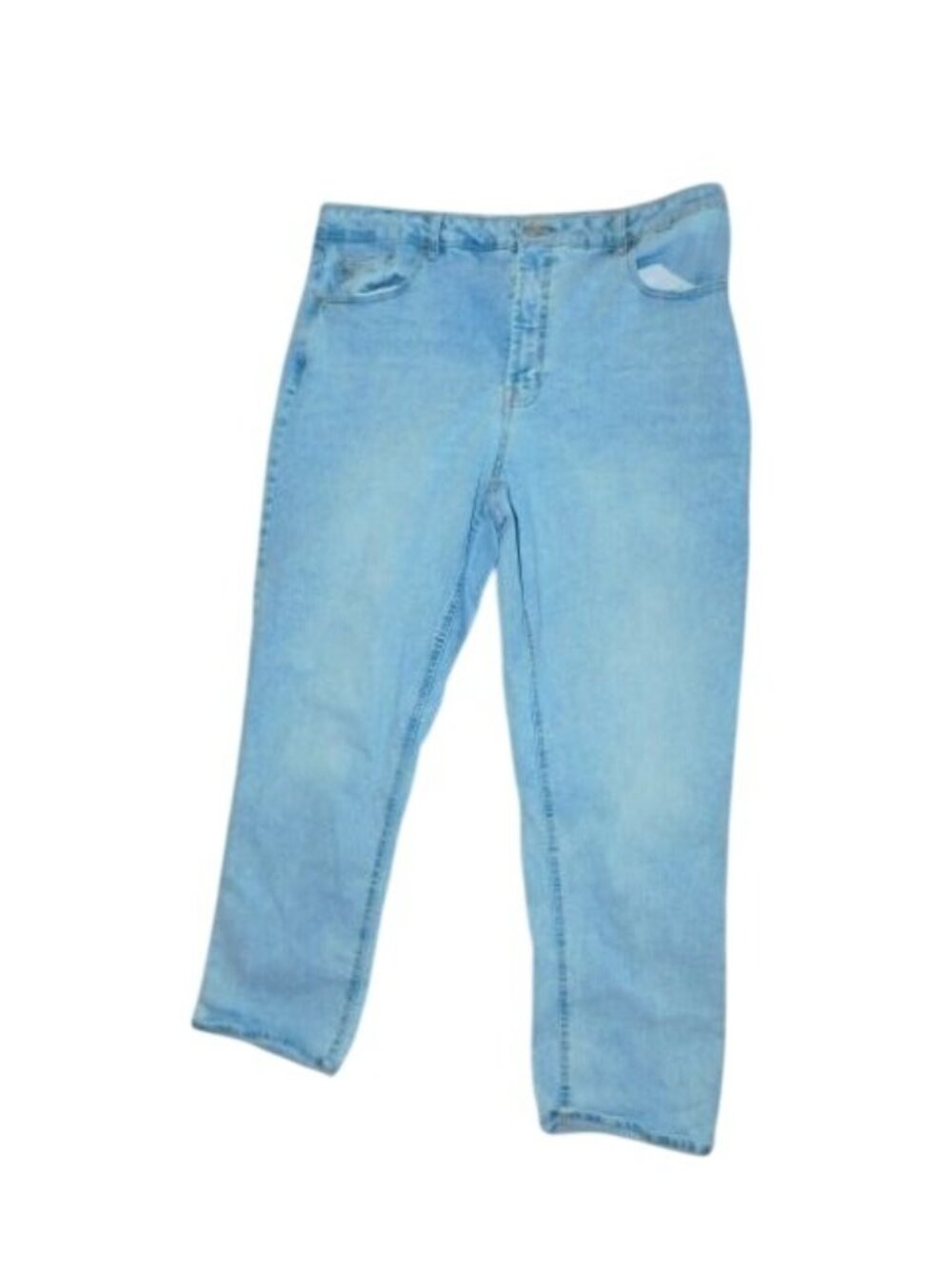 Frye Size 16/ 34 Light Wash Straight Leg STRETCH Denim Jeans